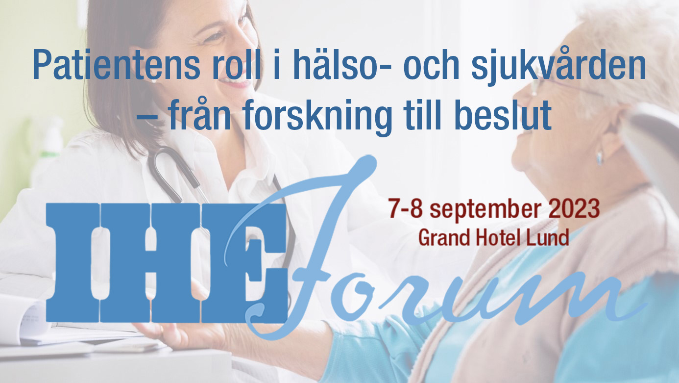IHE Forum 7-8 september 2023 på Grand Hotel i Lund